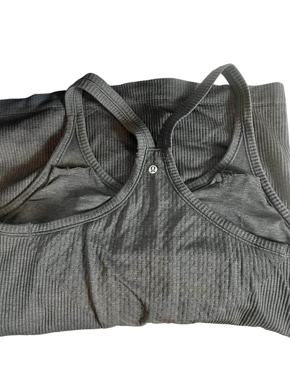 Lululemon Athletica Ebb To Street Tank Light Support Charcoal Gray Women Size 8 - Picture 6 of 8